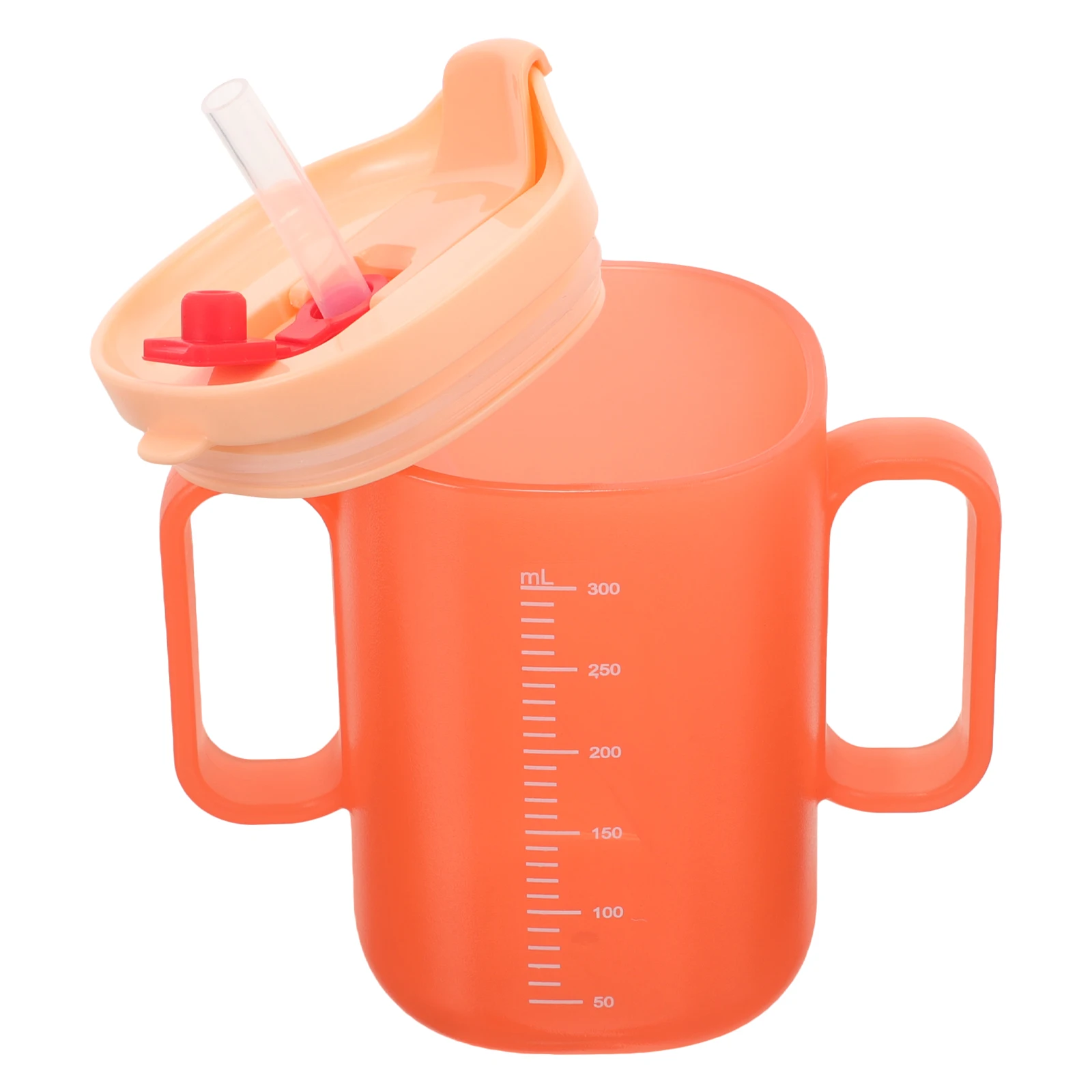 

Baby Learns to Drink PP Material Reusable Toddler Water Straw Kids Cup with Scale Ergonomic Handles Lightweight for Children