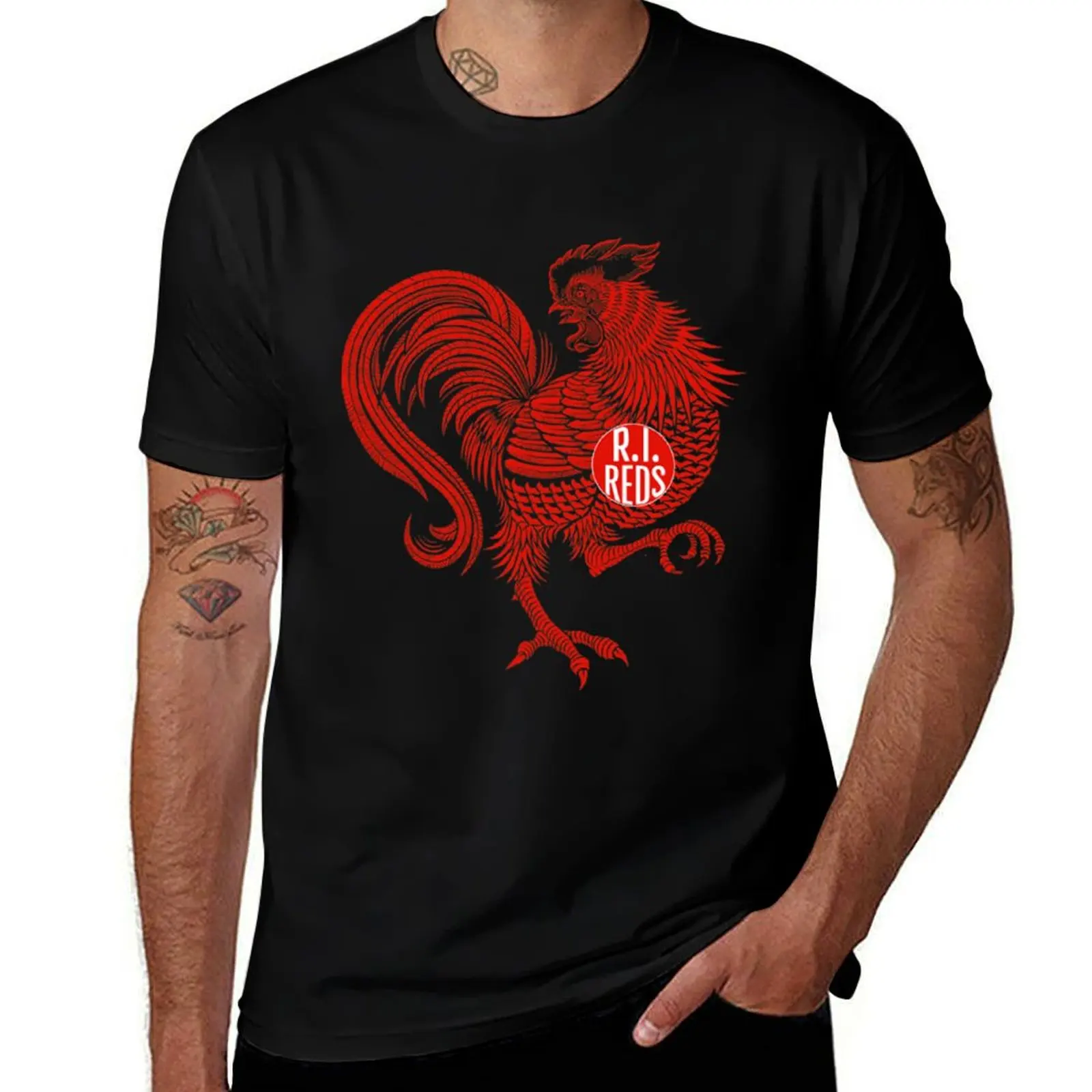 Rhode Island T-ShirtDefunct Rhode Island Reds Hockey 1977 T-Shirt Soft Casual Short Sleeve Cotton Tee