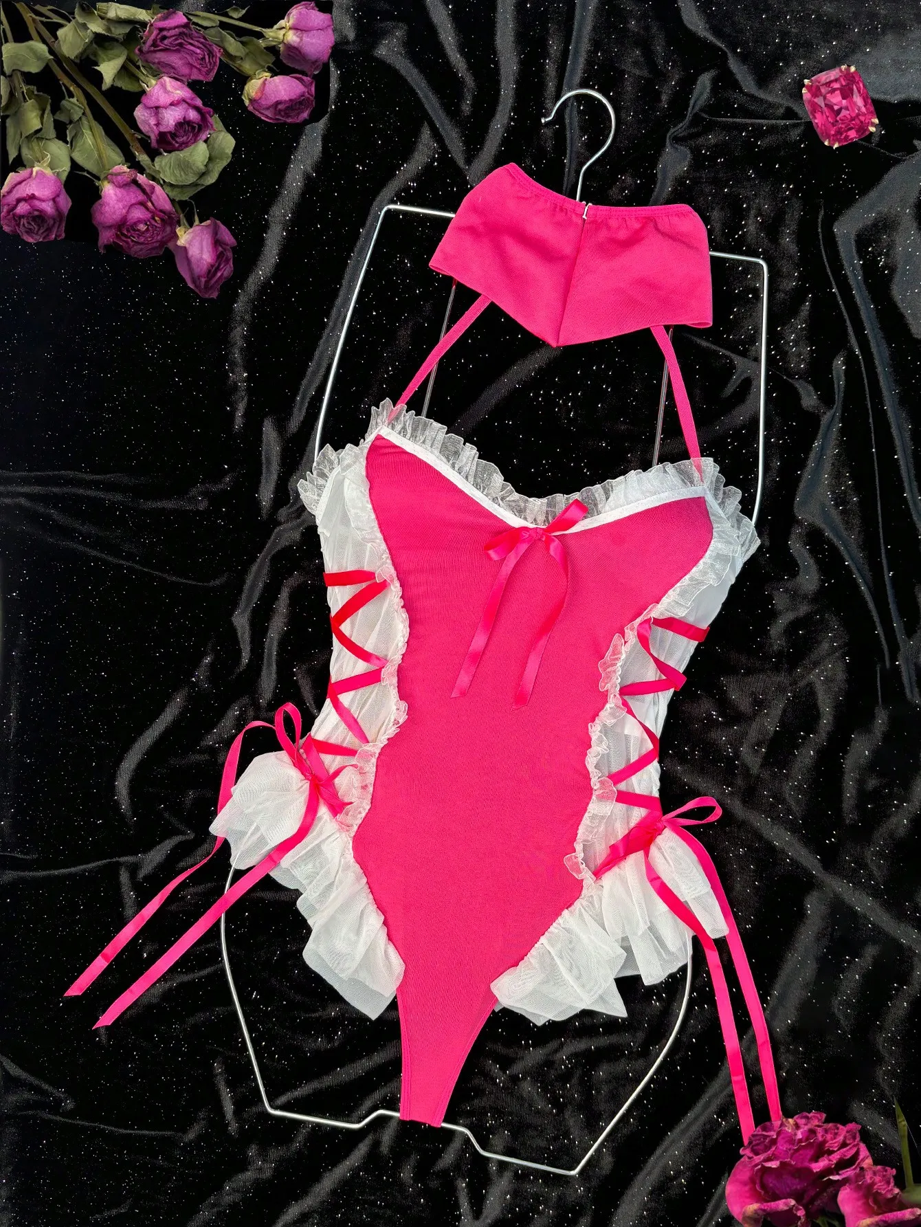 ملابس داخلية مثيرة جديدة للرقبة مع دانتيل عميق على شكل حرف V بدون ظهر ملابس داخلية مثيرة للنساء #4