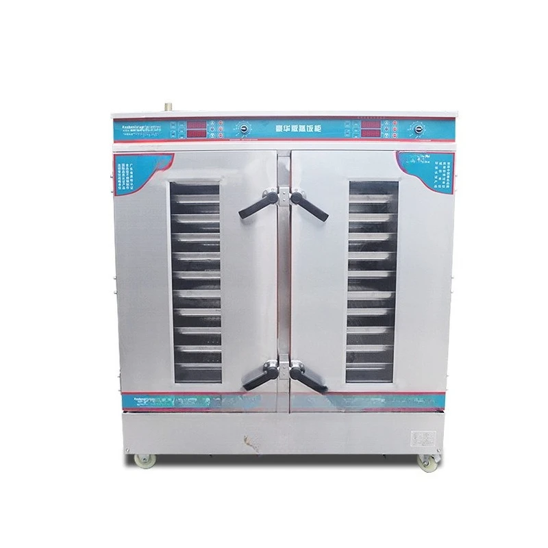Steamed bread steaming cabinet 24 plates visual electric steamer commercial 380V intelligent steamer stainless steel