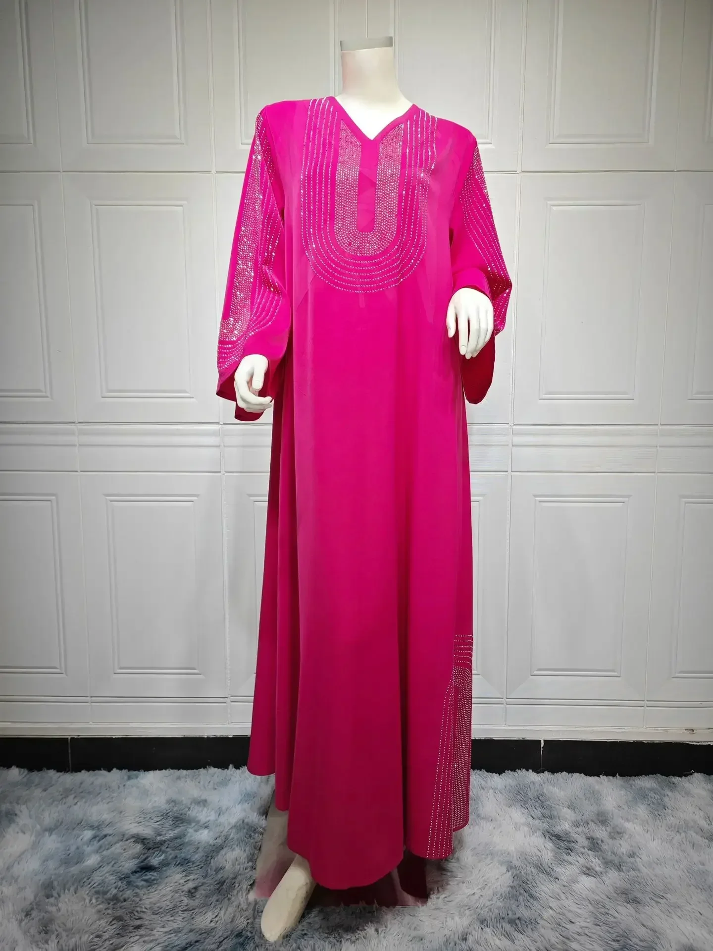 Marocco Diamante Donne Musulmane Abaya Maxi Vestito Turchia Dubai Arabo Abito Da Sera Del Partito Eid Ramadan Isalmico Caftano Jalabiya Abiti