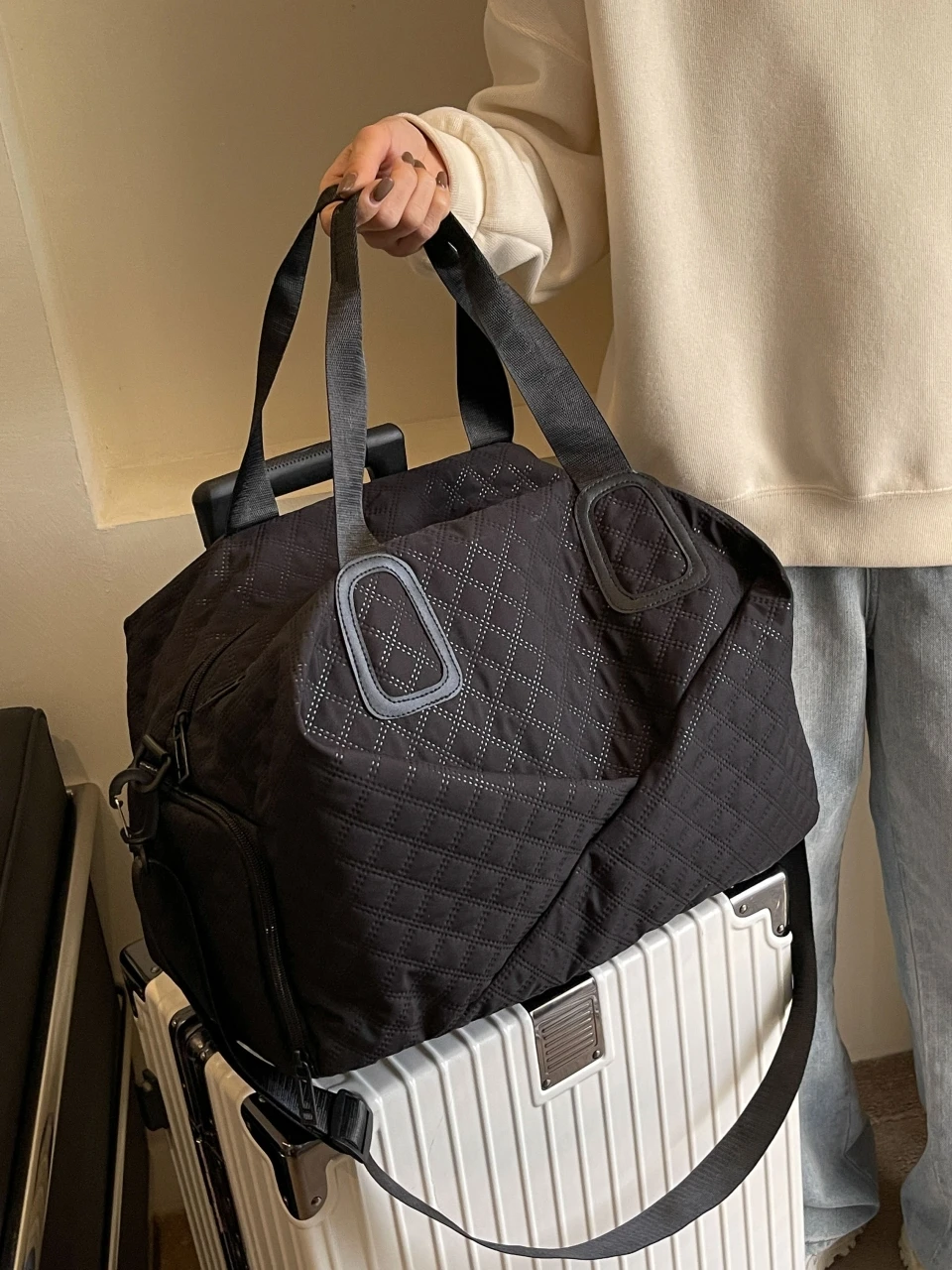 

Женская сумка для йоги, большая ручная диагональная дорожная сумка Capaci, тренировочная сумка для хранения влажной и сухой уборки, спортивная сумка