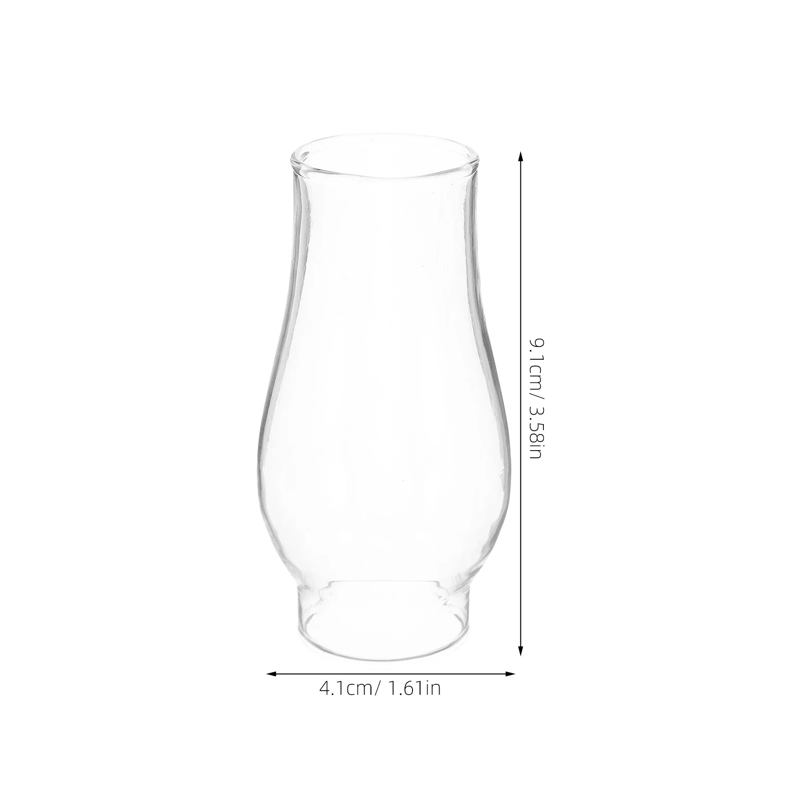 Clear Oil Lamp Glass Shade Replacement Vintage Chimney for Lamp Windproof Lighting Cover for Emergency Outdoor Camping