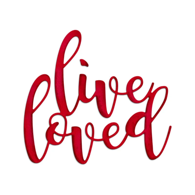 

"Live Loved" Shape Carbon Steel Die-Cutting Mold for Scrapbooking, Card Making, Paper Art, Metal Embossing