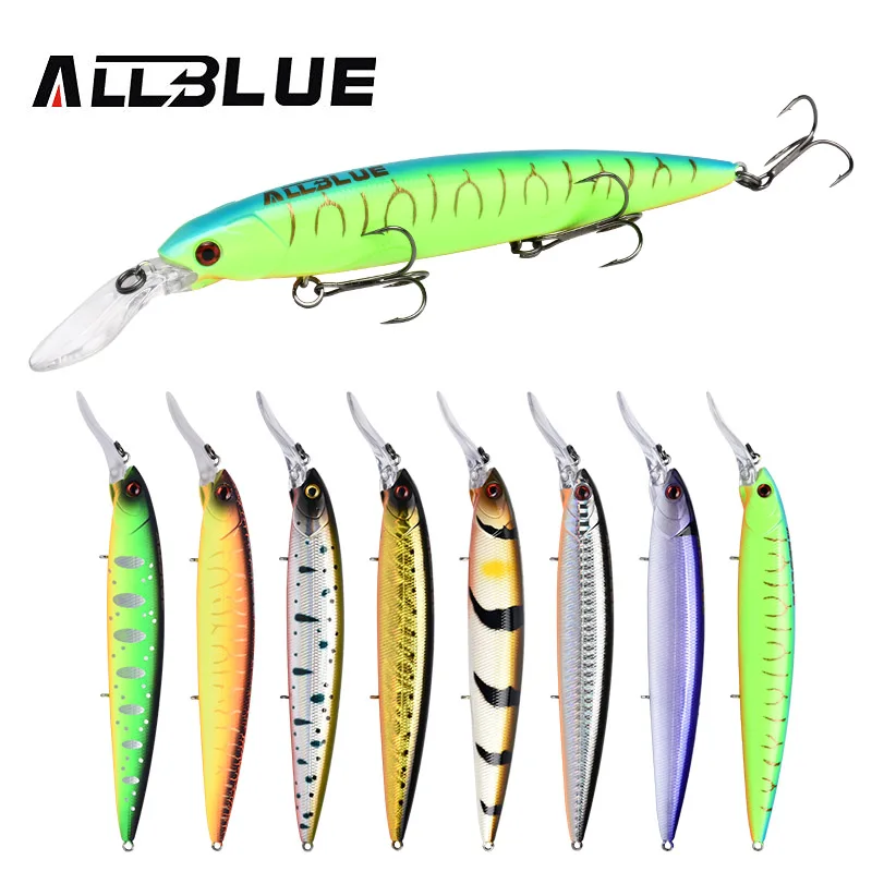 

ALLBLUE GEKKO 132SF Рыболовная приманка 132 мм 22 г Воблер Медленно плавающий гольян Longbill Crankbait Pike Пластиковая приманка Рыболовные снасти