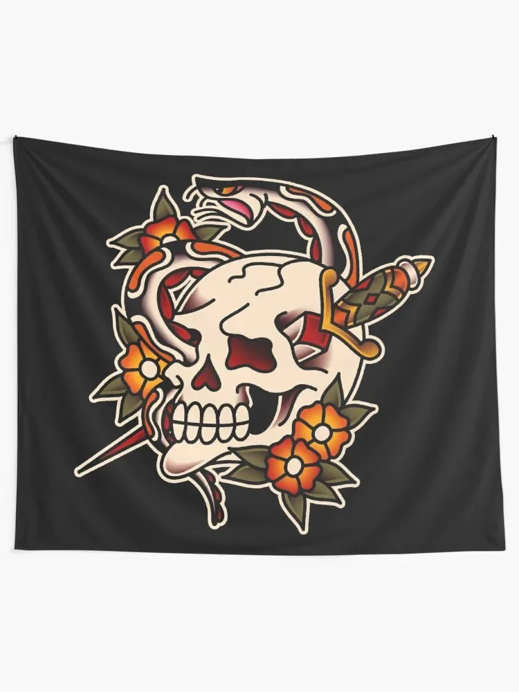 Salty-Dog Death and Rebirth Skull Motif Tapestry Home And Comfort Decor Decor For Room House Decorations Tapestry