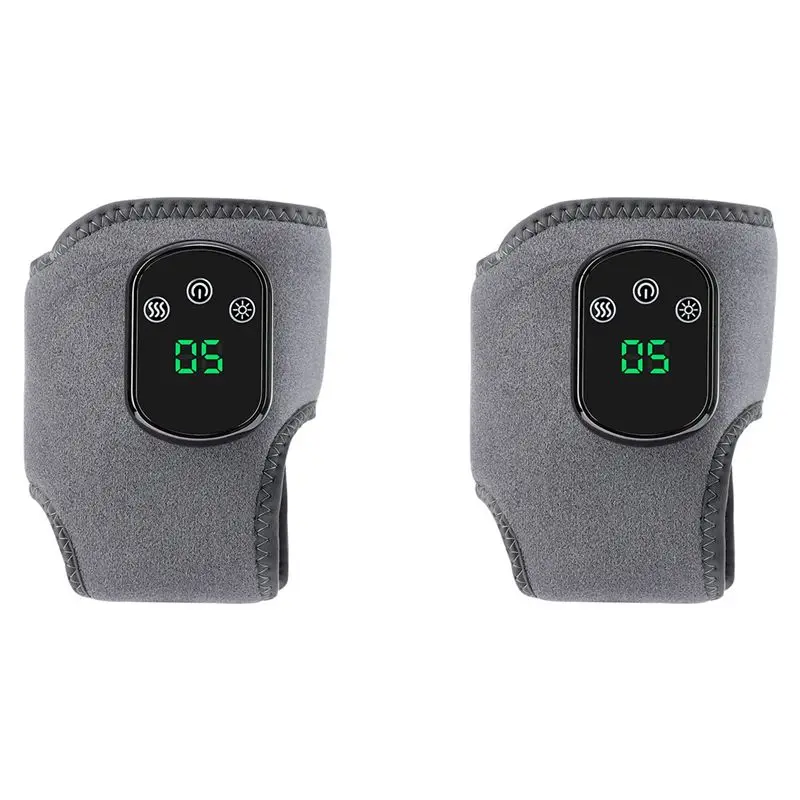 

YANA35R 2X Electric Foot Ankle Massager With Heat& Vibration Cordless Heating Pad Ankle Wrap For Sports Recovery Warm Brace Belt