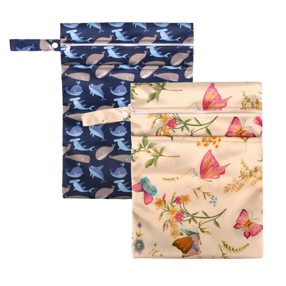 Baby Special Wet&dry Separation Storage Bag,Cloth Diaper Storage, TPU Waterproof Washable, Outdoor Portable Storage,eco-friendly