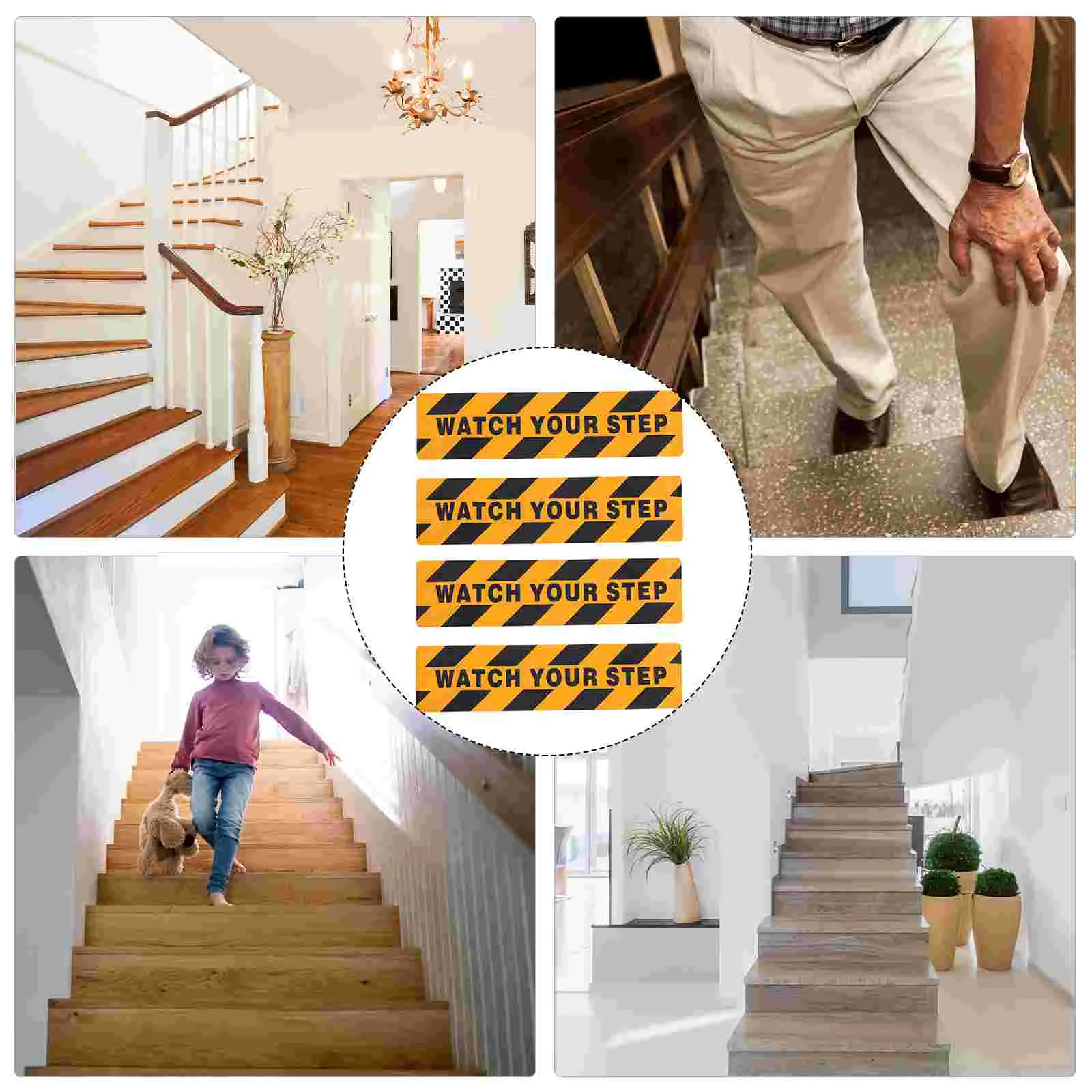 Tape Step Watch Your Warning Sign Slip Floor Anti Caution Sticker Wet Abrasive Stickers Non Safety Decals Stair Steps Stairs