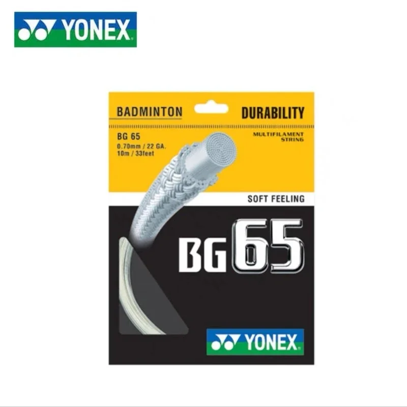 YONEX-Cuerda de raqueta de bádminton Yy Bg65 BG-65, alta calidad, alta elasticidad