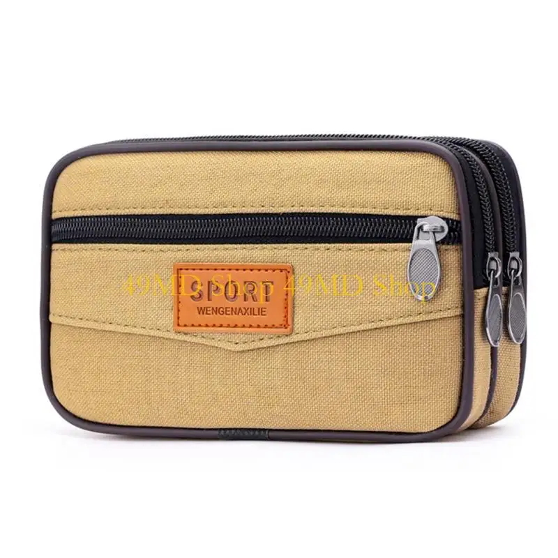 

49MD Модная парусиновая поясная сумка для мобильного телефона для мужчин Оставайтесь на связи где угодно