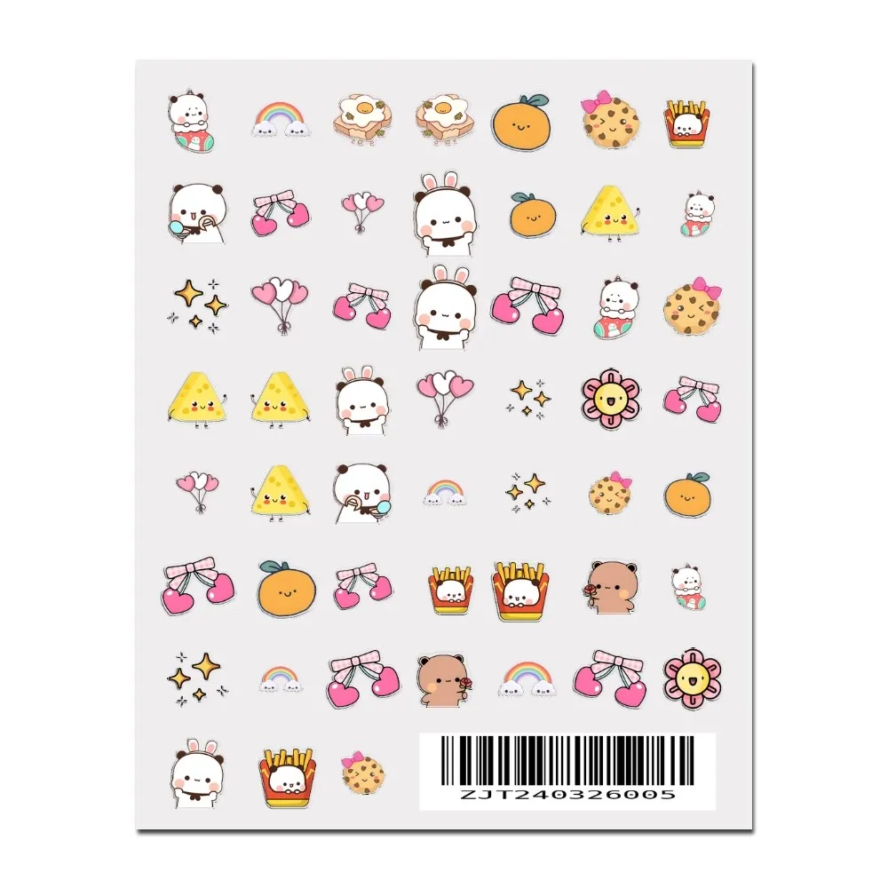 Cute BUBU DUDU Stickers 1PCS New 3D Adhesive Nail Art Sticker Cartoon Nail Art Decal Sticker Nail Parts Manicure