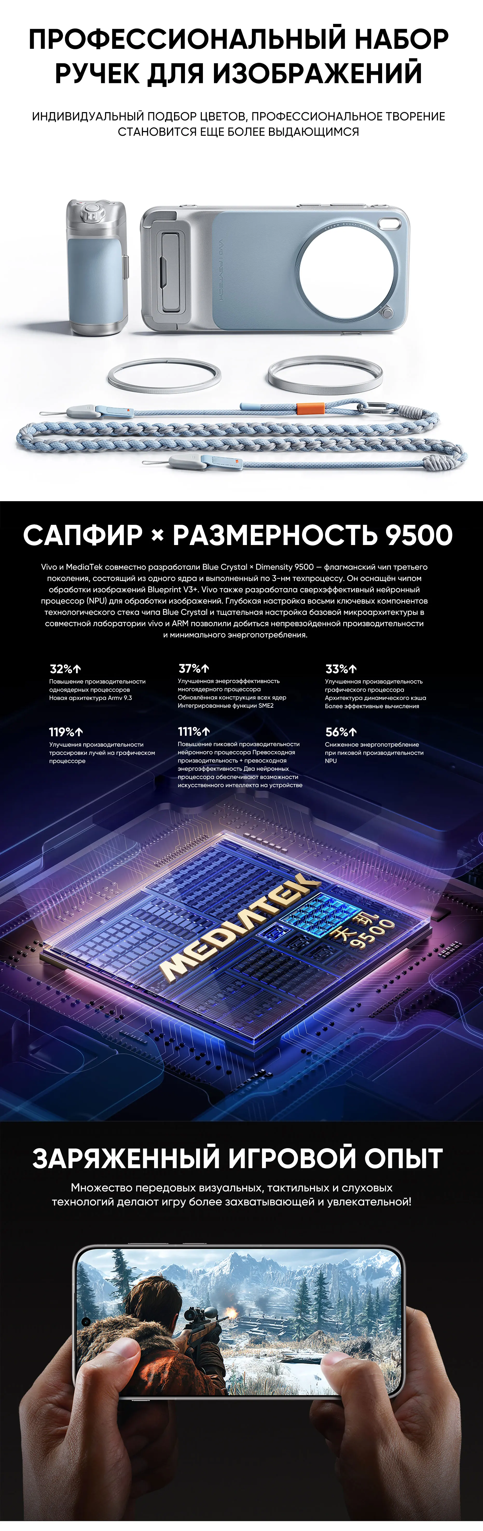 Original vivo X300 Pro 5G Smartphone Mediatek Dimensity 9500 6.78" 120Hz AMOLED Screen 200MP APO Super Telephoto Lens 6510mAh