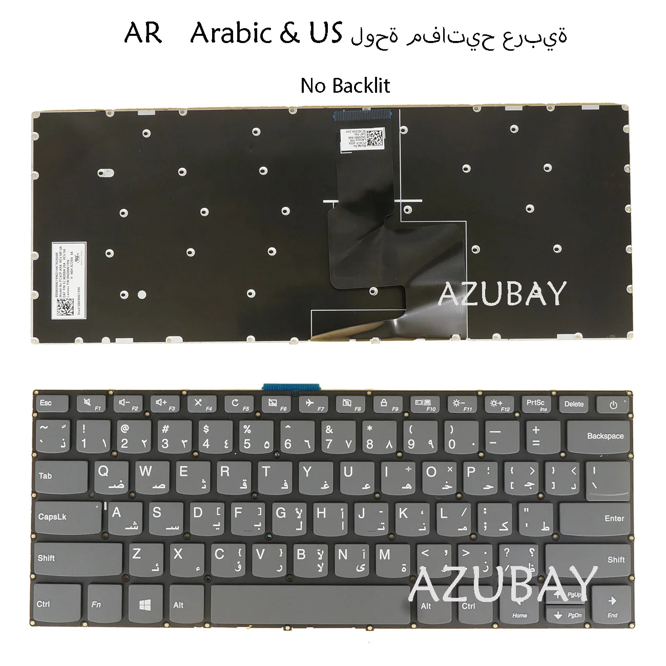 Teclado árabe para Lenovo PC4CP-ARA Ideapad 320-14iap 320-14ast 320-14ikb 320H-14ikb 320L-14ikb 320R-14ikb 320E-14ikb v14-igl