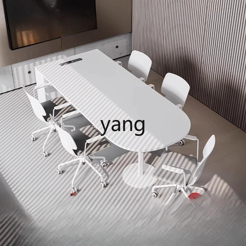 

LMM simple modern small creative strip negotiation training table conference room table and chair combination