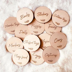 Wooden Storage Tags, Bedroom Toy Classification Label, Baby Nursery Decor, Modern Playroom Party Supplies, Toy Box Storage Tags