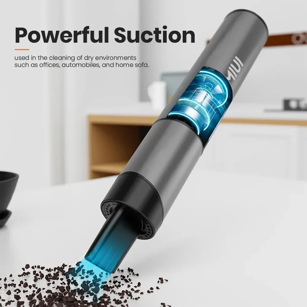 Mini Portable Vacuum Cleaner Cordless Handheld Vacuum with 3 Suction Heads Easy to Clean  Desktop Keyboard Car USB