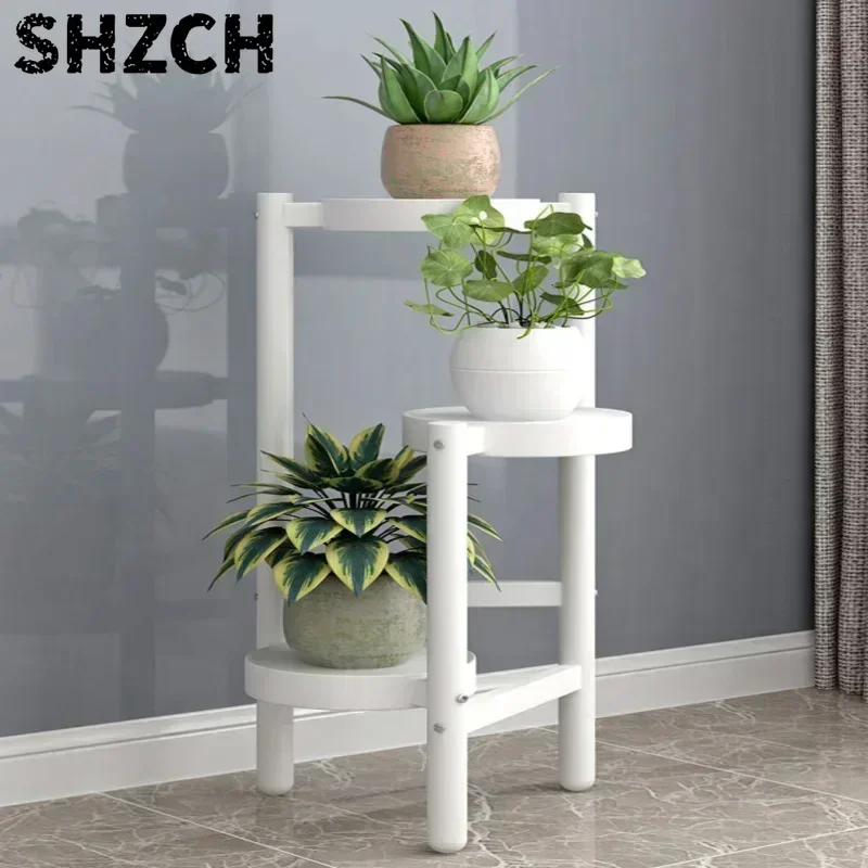 4-Tier Bamboo Plant Stand, Tall Corner Flower Pot Holder, Nordic Display Rack, Living Room Balcony Organizer