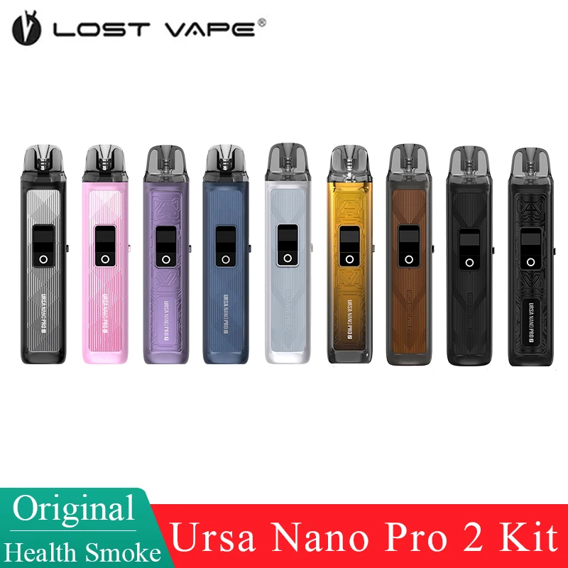 طقم Vape Ursa Nano Pro 2 الأصلي المفقود ، خرطوشة V2 RDL MTL جهاز تبخير ، بطارية من من من ماركة mAh ، بود 0.6 أوم ، 0.8 أوم