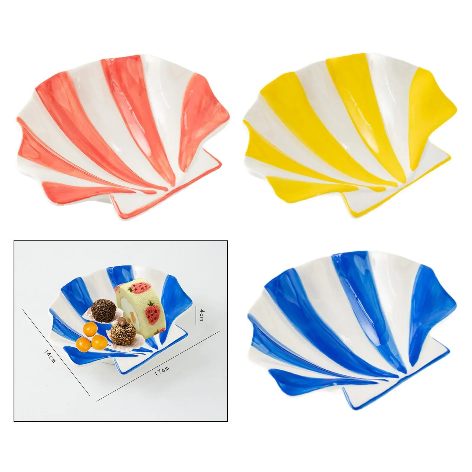 

Ceramic Shell Shaped Clam Fruit Candy Plate for Mother's Day Gift Home Decor