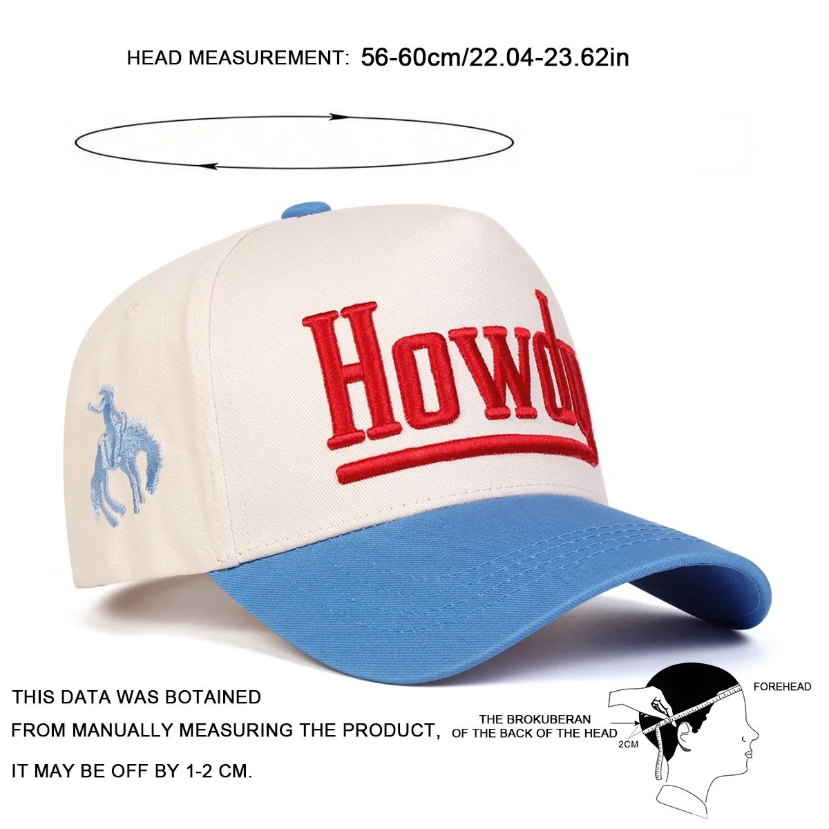 Unisex HOWDY Letter Embroidery Baseball Caps Spring Autumn Outdoor Adjustable Casual Hats Sunscreen Hat Sports Cap - view 6