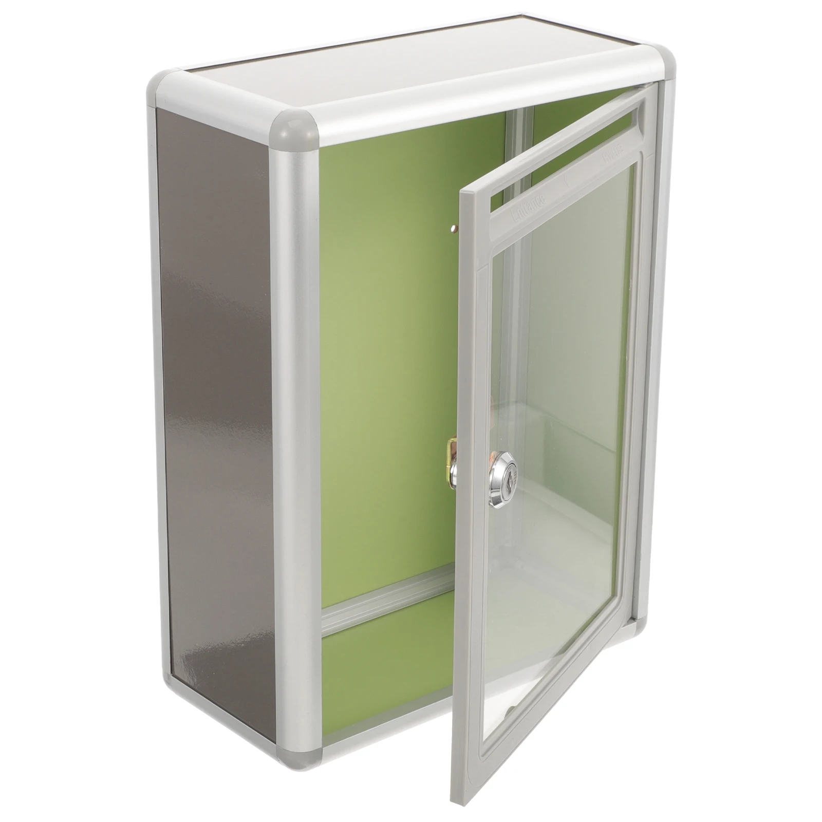 Transparent Mailbox Raffle Boxes for Tickets Holder Wall Mounted Small Voting with Slot Metal Donation Fundraising