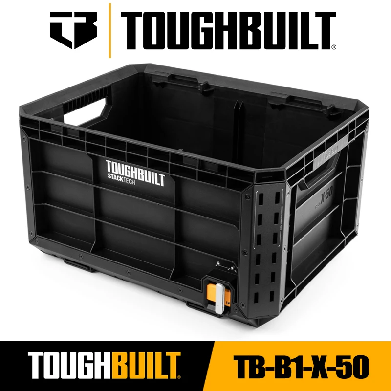 

TOUGHBUILT TB-B1-X-50 StackTech Tool Crate Box Organizer Parts Box Multifunctional Matching Stacking Combination Tool Organizer