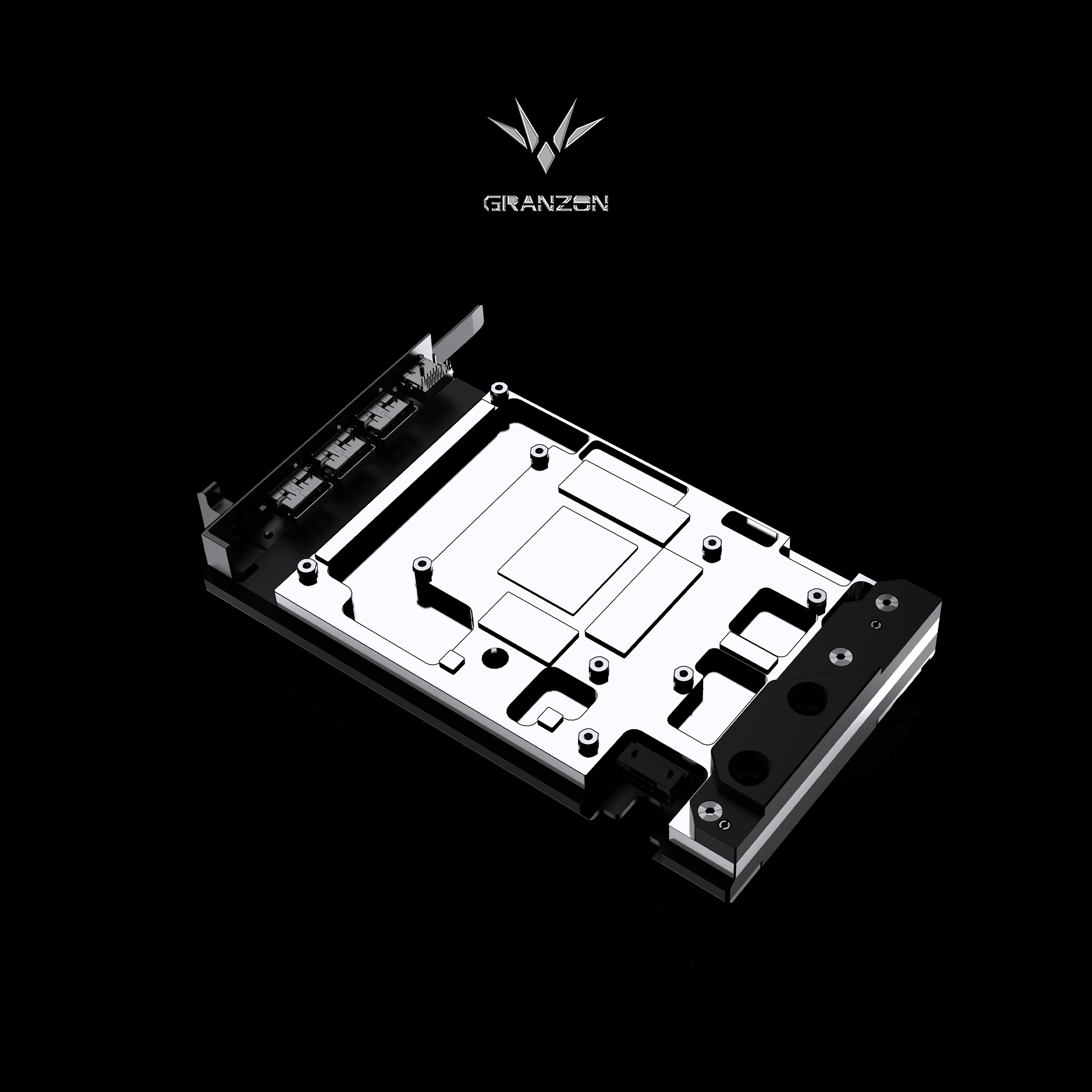 Blok wodny Granzon GBN-MS4070TIVES do karty graficznej MSI GeForce RTX 4070 Ti VENTUS 3X 12G OC / Proces chromowanej czerwonej miedzi