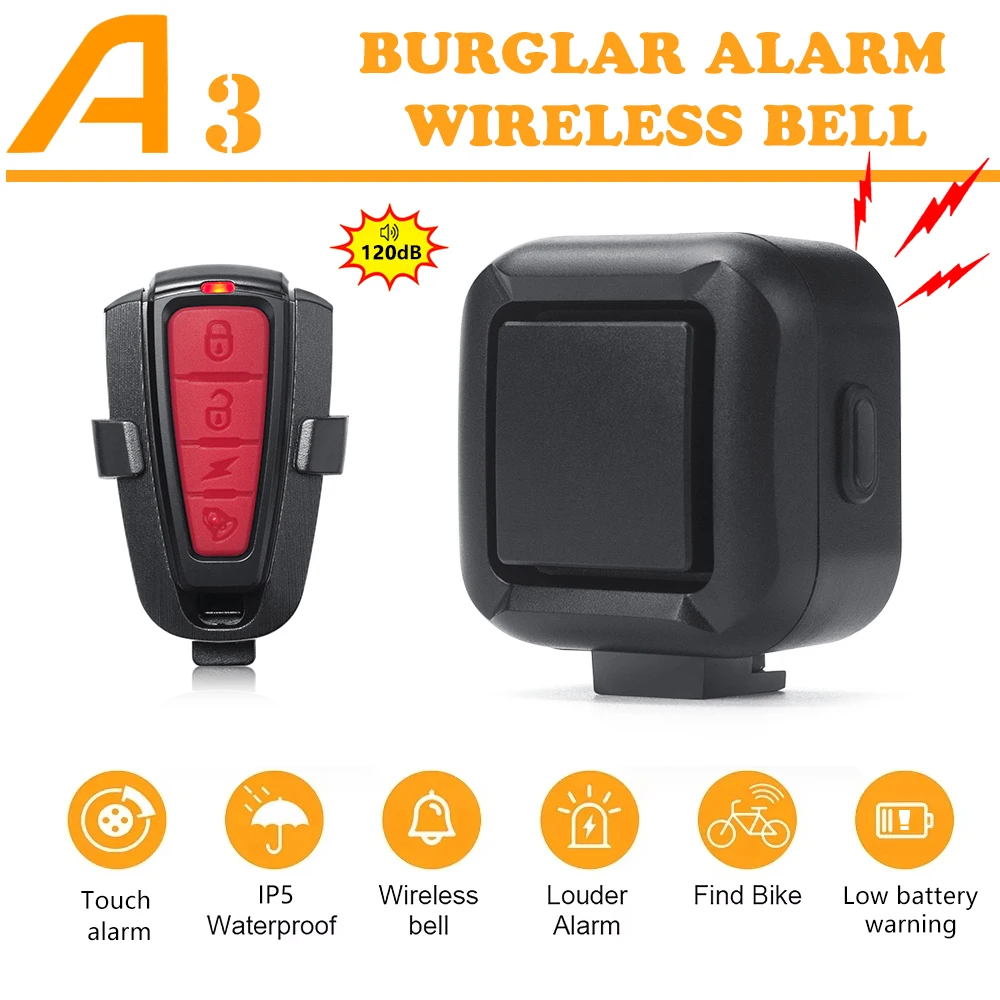 

Велосипедная сигнализация, вибрационная сигнализация, водонепроницаемый USB-зарядка, пульт дистанционного управления, 120 дБ, велосипедная мотоциклетная сигнализация, защита безопасности