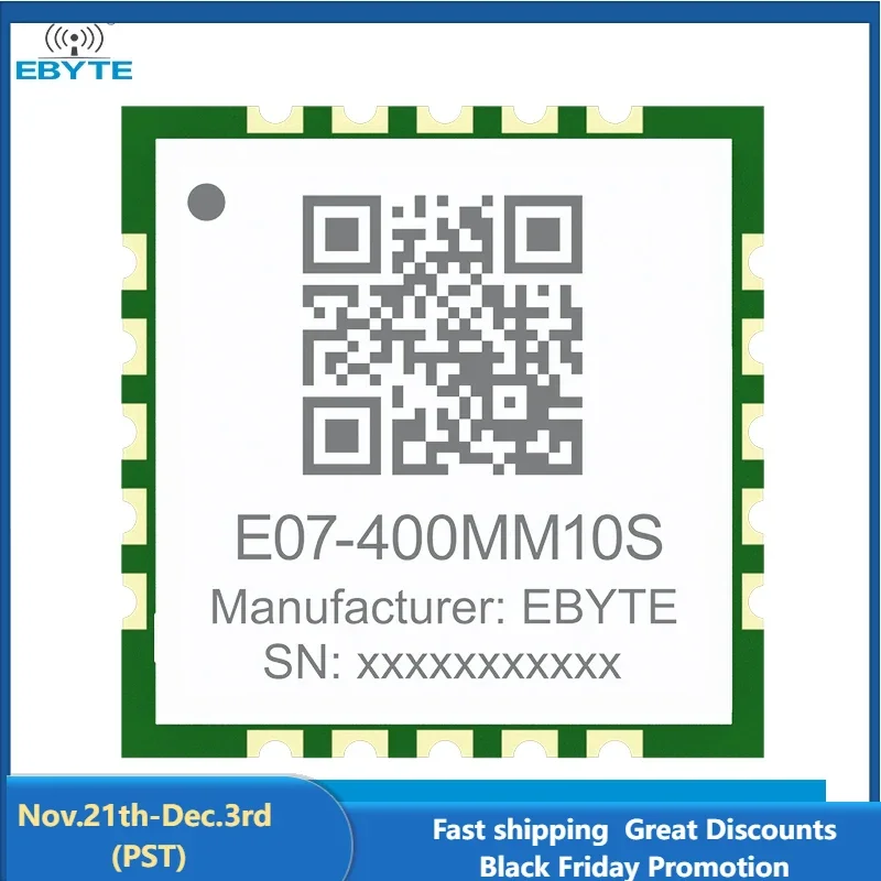 CC1101 Module 915/868/433MHZz EBYTE E07-400MM10S E07-900MM10S 10dBm 1.5km Stamp Hole SMD Module RSSI Ultra Small Size