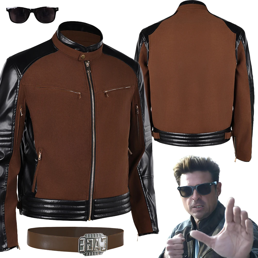 

Fantasia MK 2 Johnny Cage Cosplay Jacket Belt 2026 Movie Mortal Kombat Men Disfraz Costume Male Halloween Carnival Party Clothes