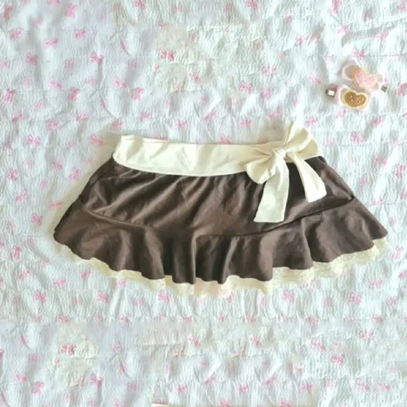

Pink Kawaii Mini Skirts Women Clothing Summer Cutecore 2000s Harajuku Korea High waist Love Sweet Girl Bottom Sexy Y2k Skirt Emo