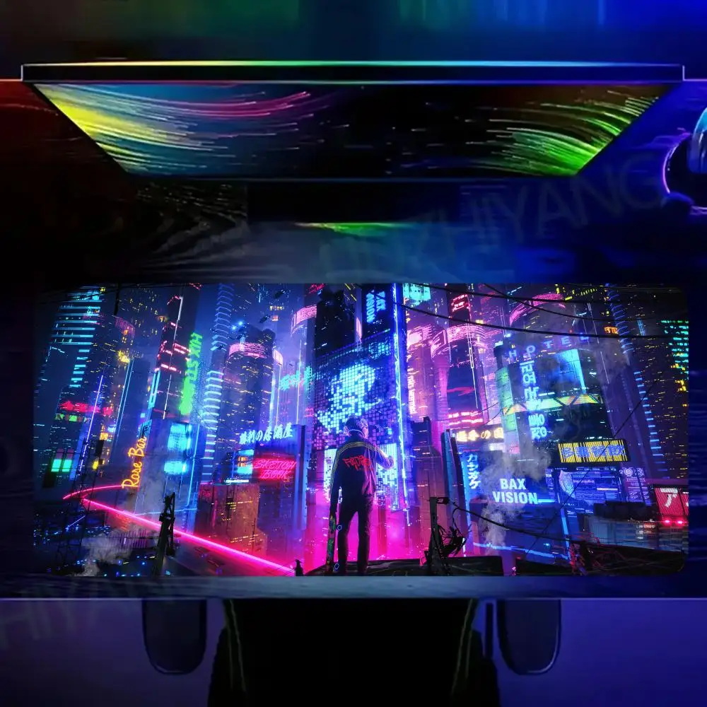 

City night view Mouse Pad Gaming Non-slip MousePad XXL Large Rubber Carpet Gamepad Office Game Table Mats Keyboard Long Desk Mat
