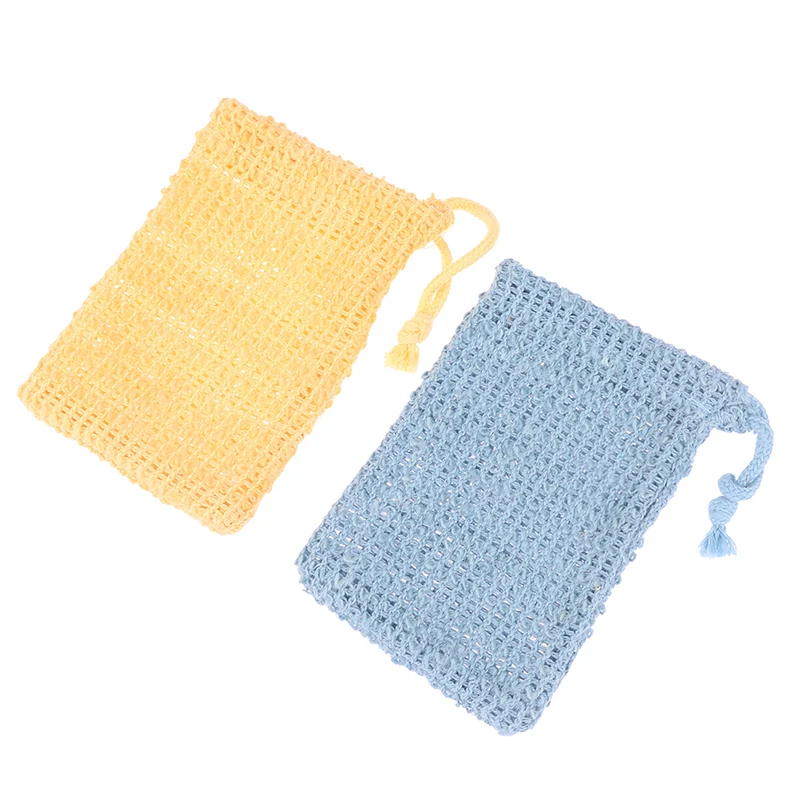 Cotton Linen Soap Saver Bag Pouch Bar Plentiful Bubble Foam Soap Bags Exfoliating Soap Mesh Bags for Shower Soap Holder Pocket