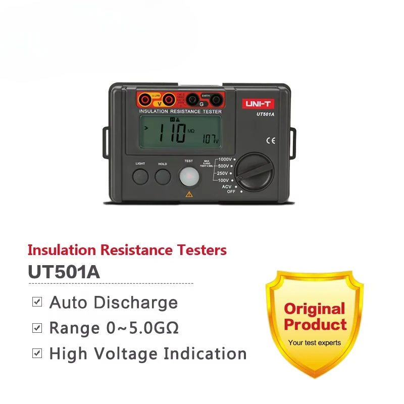 Insulation resistance tester UT501A 1000V digital milliohm meter 5G Ω ohm automatic range