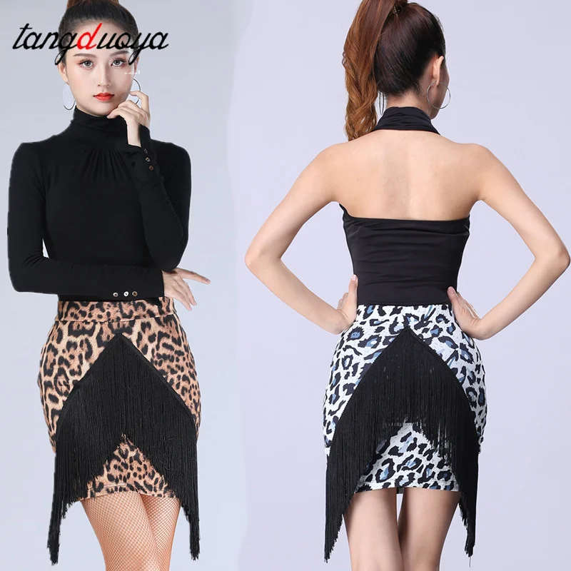 

Юбка с бахромой для взрослых женщин, асимметричная юбка с кисточками, костюм для танцев ча-ча-ча, одежда для бальных танцев и тренировок