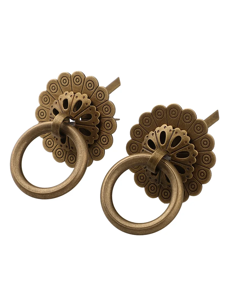 for mini Handle for pulls Antique Copper Handles For Home Decor 4 2 5cm Antique Handles Material Small Ring Diameter