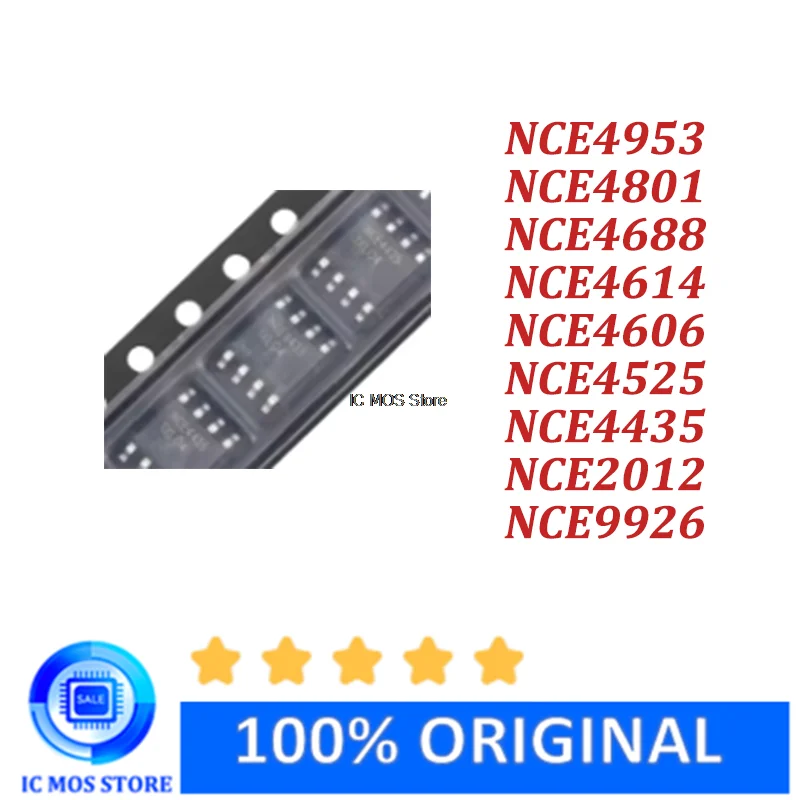 

10PCS NCE2012 NCE4435 NCE4525 NCE4606 NCE4614 NCE4688 NCE4801 NCE4953 NCE9926 sop-8 Chipset