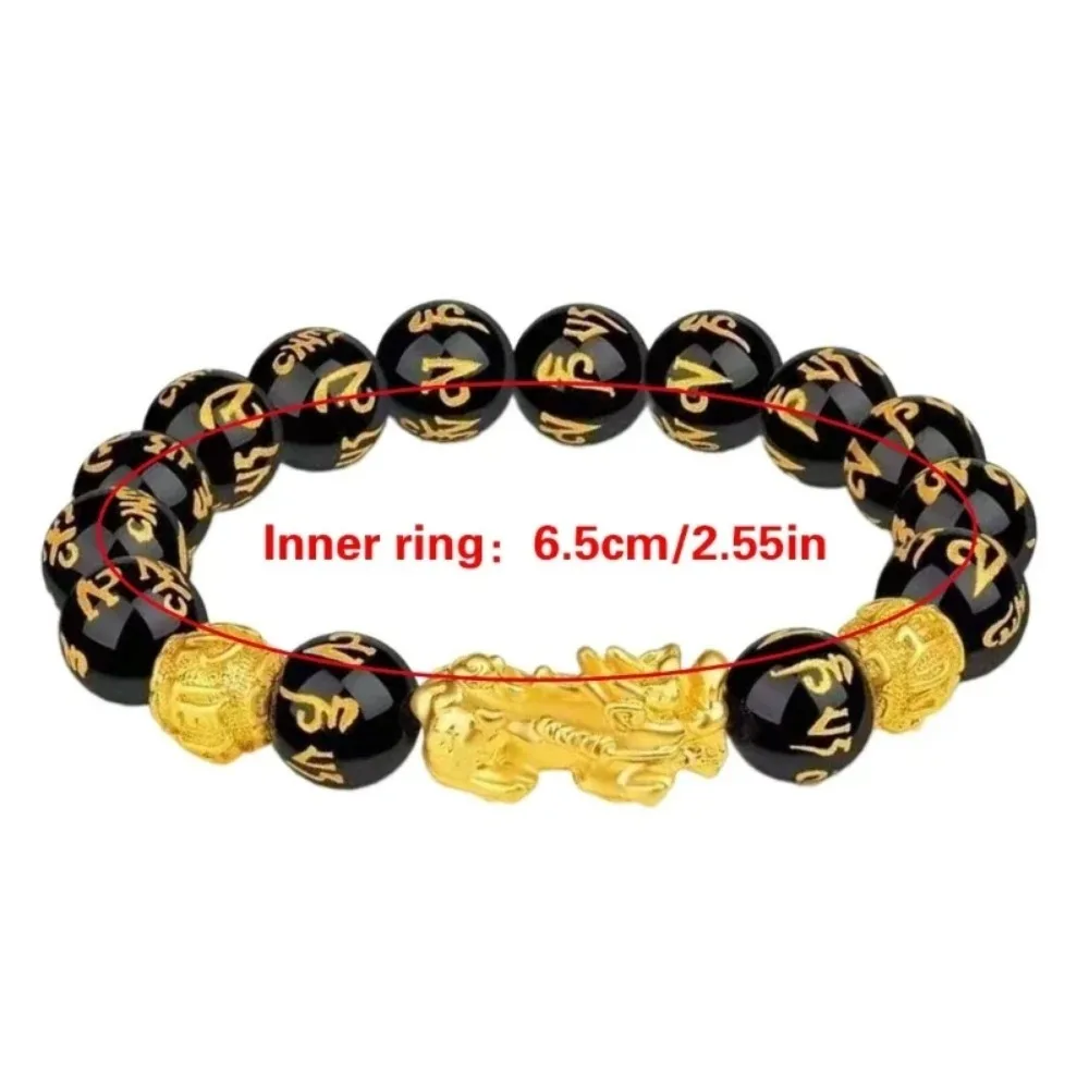 Fashion Obsidian Bead Bracelet Pixiu Bracelet Wealth Lucky Change Bracelet Party Jewelry Gift Women image 4