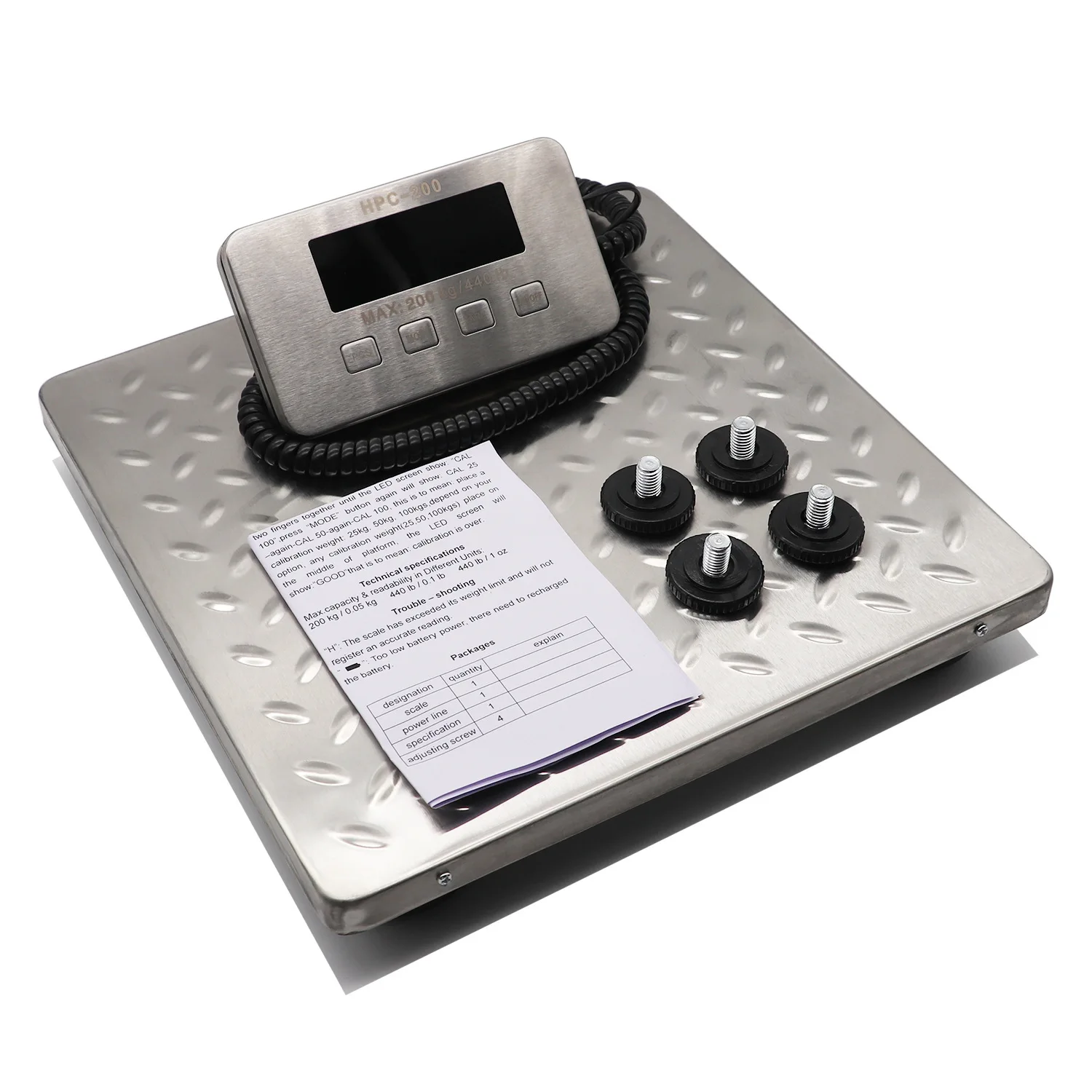 

Stainless Steel Pet Scales High Definition LED Green Display Charging Meter Optional Size Portable Express Scale Pet Supplies