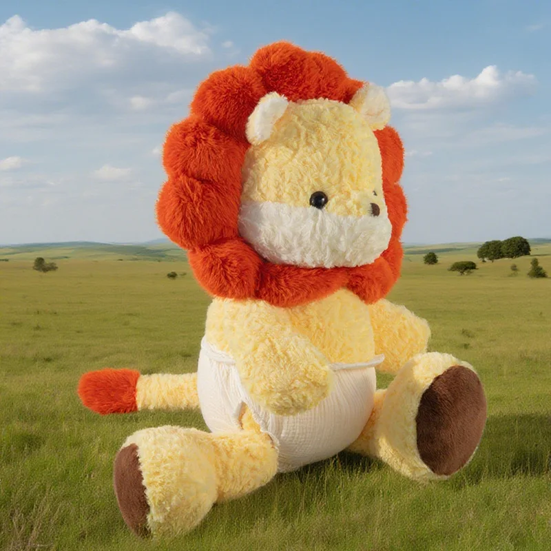 

35-80 см милые плюшевые игрушки с животными, детские настольные куклы, украшения, кукла-компаньон, подушка в виде льва на день рождения, мягкий спальный компаньон