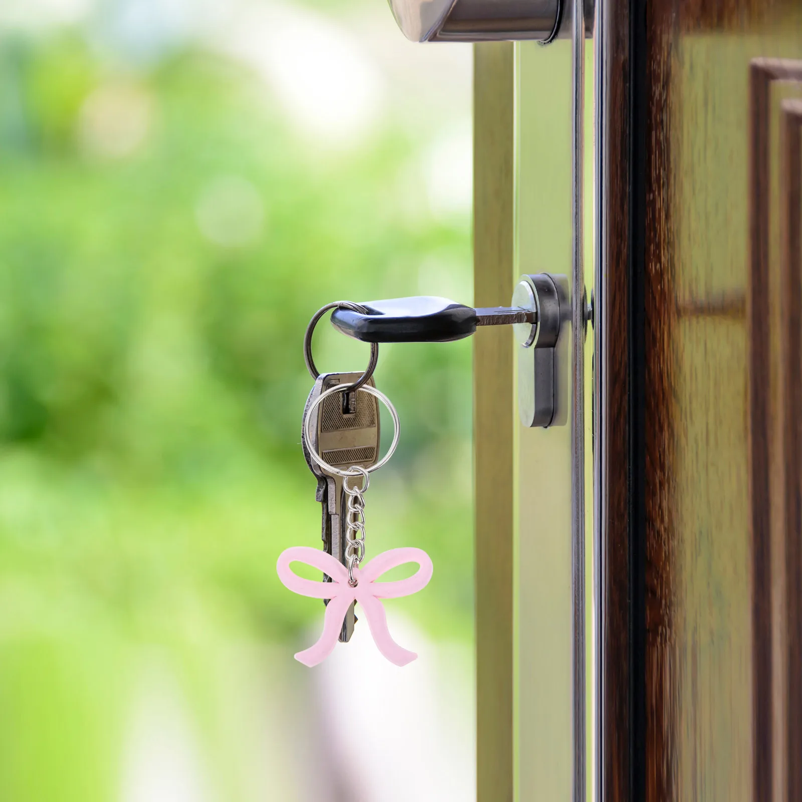 

10Pcs Pink Bowknot Keyring Cute Bow Charm Keychain Birthday Party Baby Shower Decorative Bag Accessory Pink Bowknot Keychain