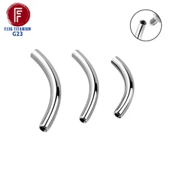 Wholesale 1/10pcs F136 Titanium Internal Thread Brow Piercing Banana Curved Barbell Kit Brow Tragus Lip Ringpe Body Accessories