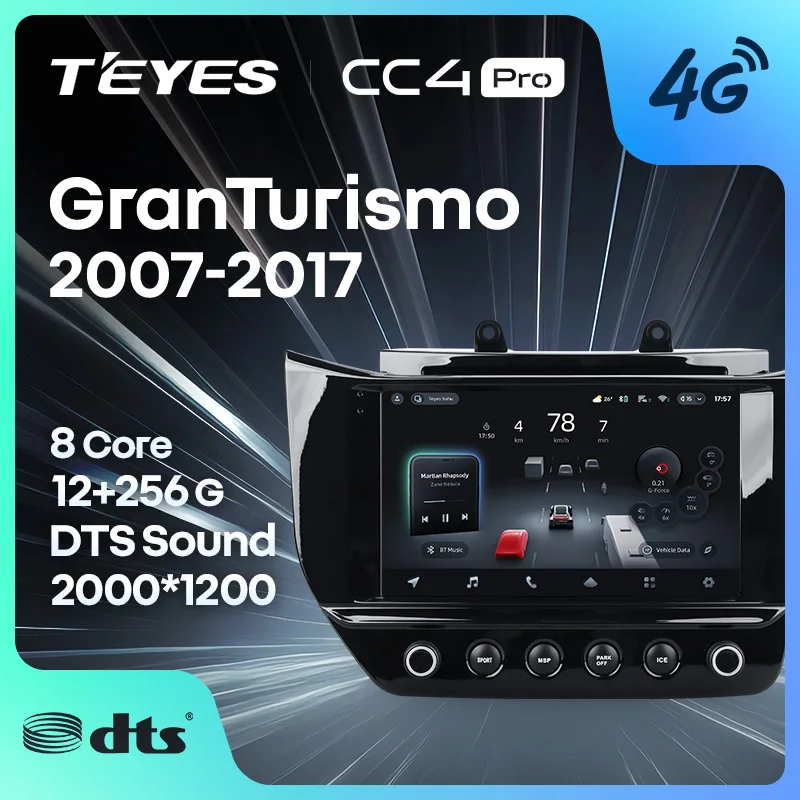 TEYES CC4 PRO For Maserati GranTurismo LHD RHD 2007 - 2017 CarPlay Android Auto 2DIN Autoradio Radio Multimedia Stereo