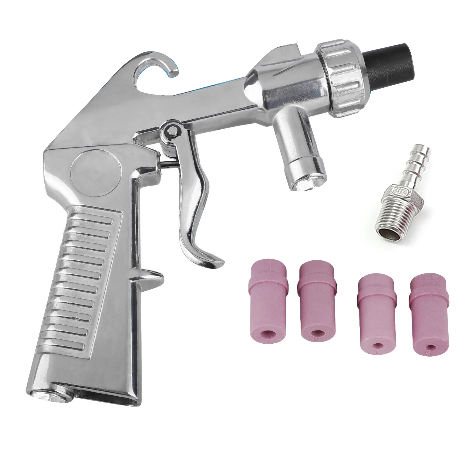 Sandblaster Feed Blast Gun Air Siphon Sand Blasting Abrasive Tool With 4Pcs Ceramic Nozzles Tips Kit Power Tools Paint Sprayer