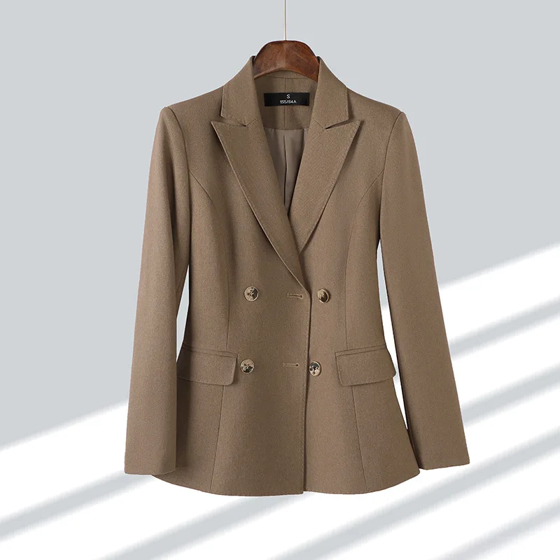 أزياء السيدات بدل رجالي رسمي المرأة مكتب الأعمال ملابس العمل السترة وبنطلون أخضر أسود كاكي 2 قطعة مجموعة بدلة الإناث