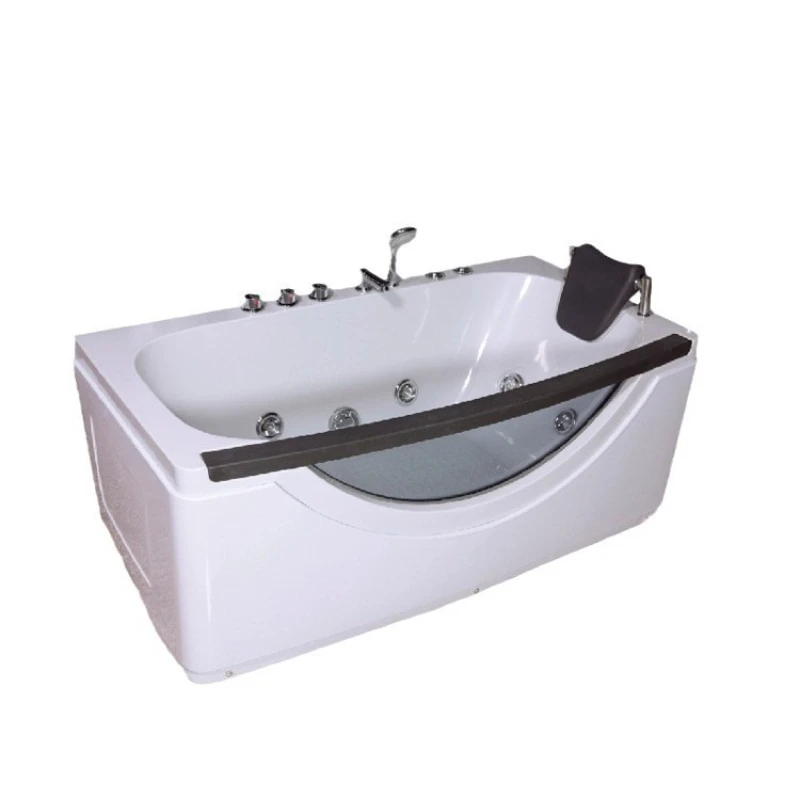 

Rectangle Home Jacuzzi Acrylic Detached Hotel Modern Bathtub Surfing Glass Adult Bathroom