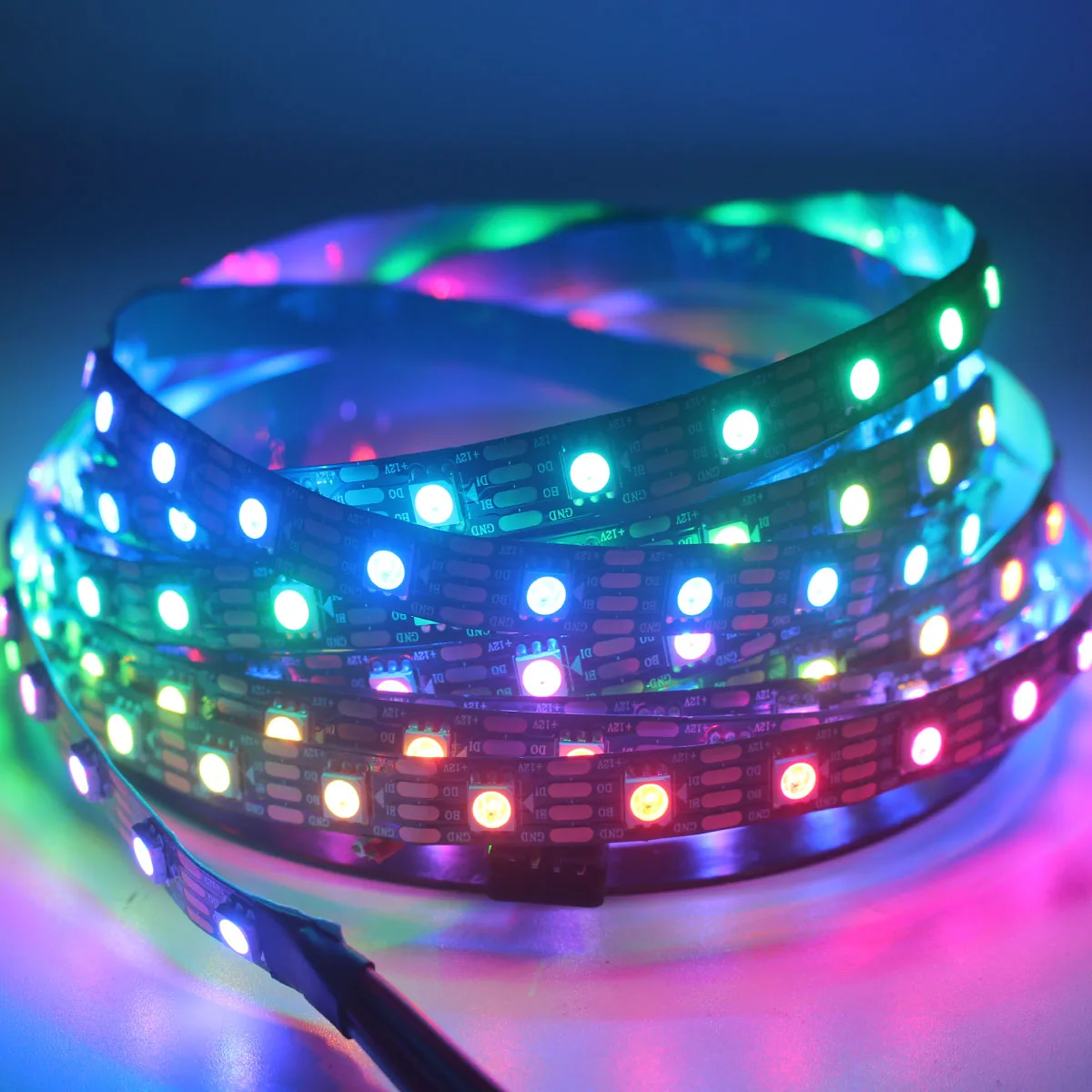 Bande lumineuse LED RGBIC WS2812B WS2811 WS2815 WS2813, 30/60/144 Pixels/Led/m, adressable individuellement, DC5V/12V