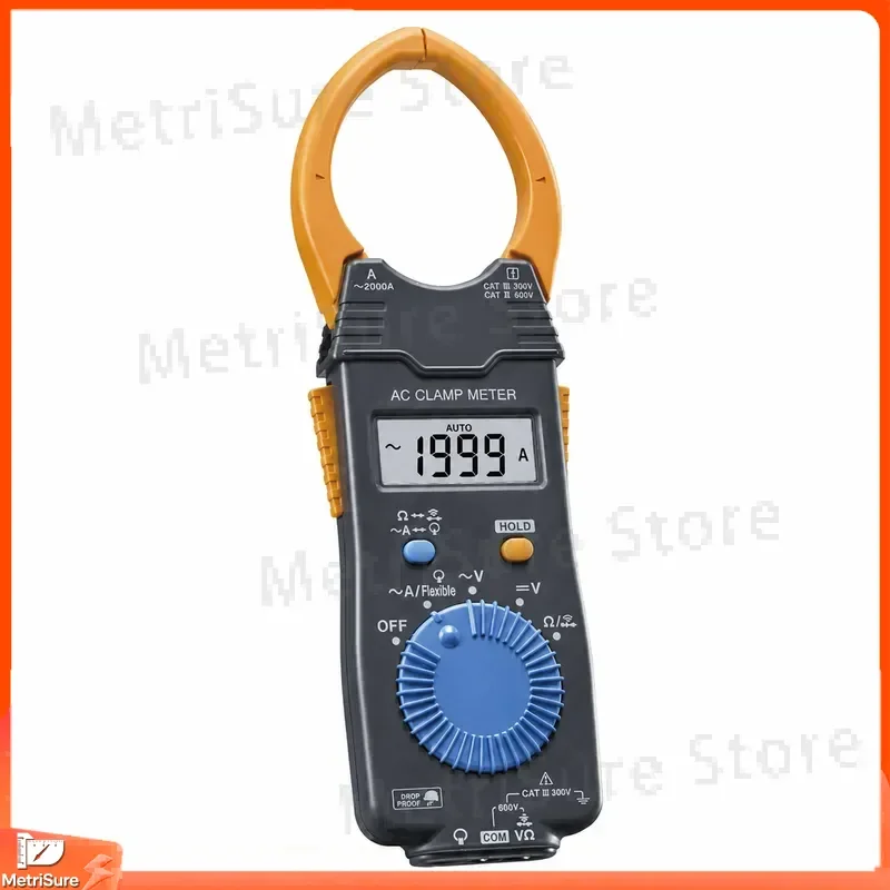 Digital AC Clamp Meter Multifunction True RMS Auto Range LCD Display for Electrician Testing Voltage Current Resistance