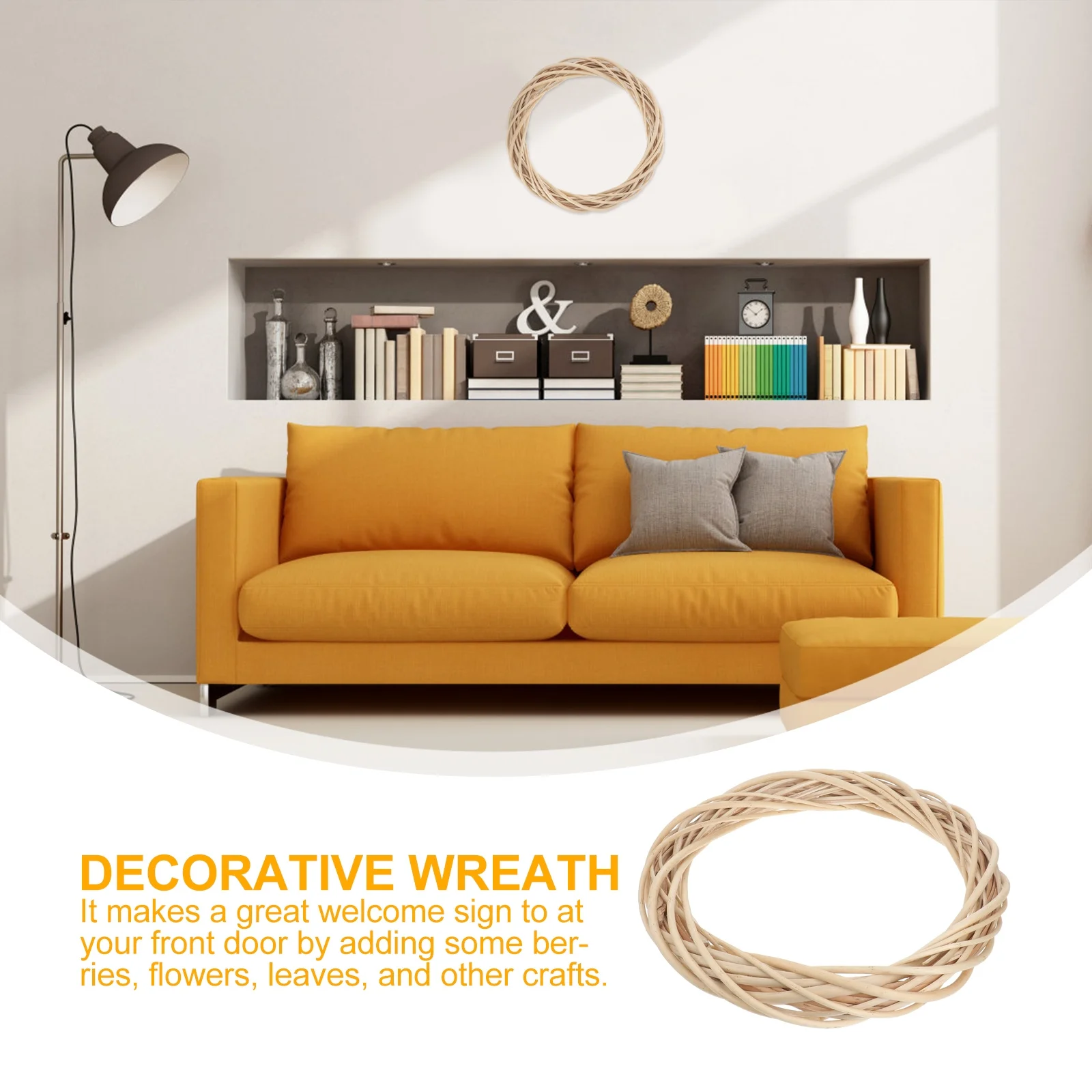 

Grapevine Wreath Vine Branch Wooden Twig Dia 30cm Decorative Craft Home Door Wall Rustic Decor Grapevine Wreath